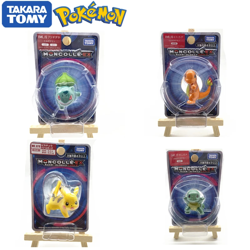 

2021 New Tomy Pokemon Charmander Squirtle Pikachu Bulbasaur Eevee Vulpix Scorbunny Meowth Snorlax Anime Action Figure Dolls Toys