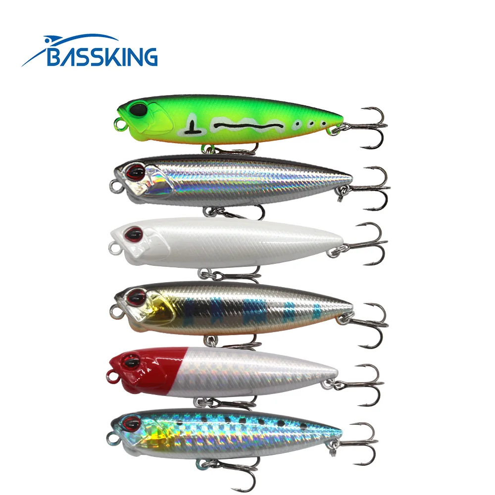 BASSKING приманка для рыбалки 6 5 см г карандаш блестящая искусственная трехмерная