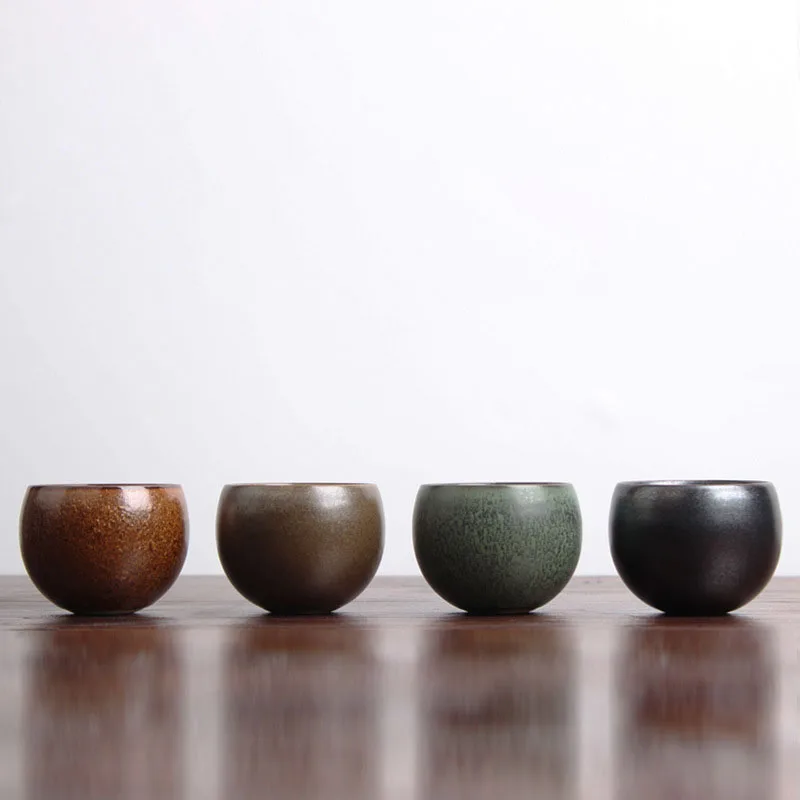 Посуда для напитков в японском стиле старинная печь грубая керамика чашка чая