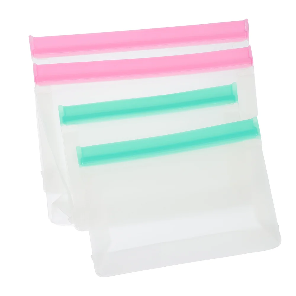 

4pcs Food Packaging Pouches Sealing Storage Containers Frosted Translucent Bag