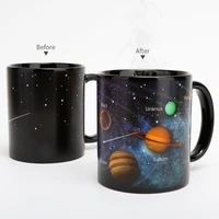 creative changing color chang mug ceramic mug heat revealing coffee cup friends gift student breakfast cup star solar mug