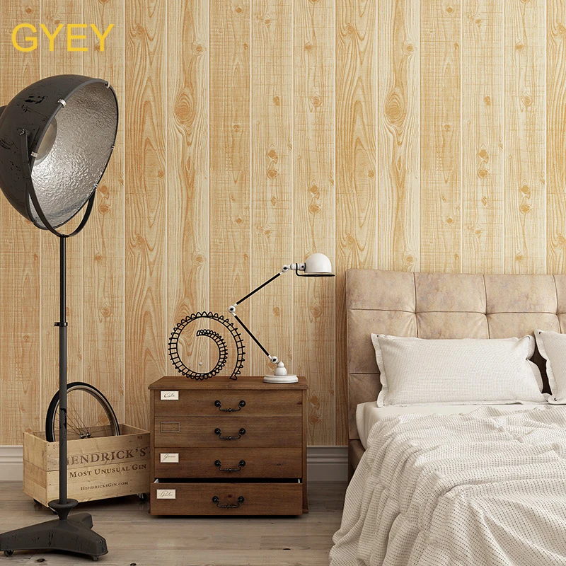 

10M Wood Grain Wallpaper Imitation Wood Board Bedroom Ceiling Chinese Style Living Room Clothing Store 3D Wood Grain Wallpaper