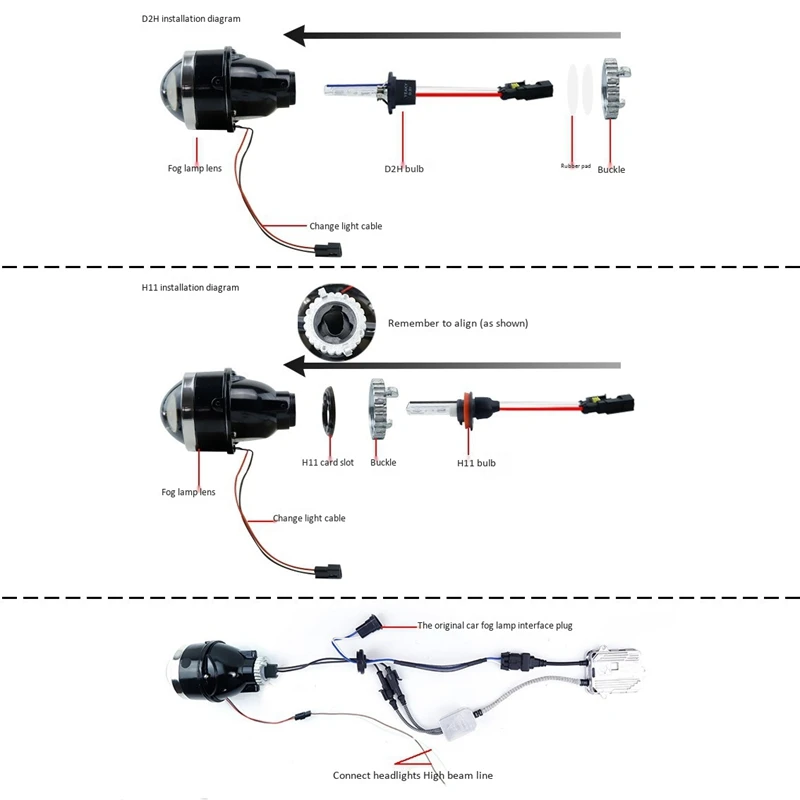 

3.0 Inch Fog Light Projector Lens 12000LM Bi-Xenon HID Fog Lamp for Toyota Corolla Yaris Avensis Camry RAV4 Lexus H11