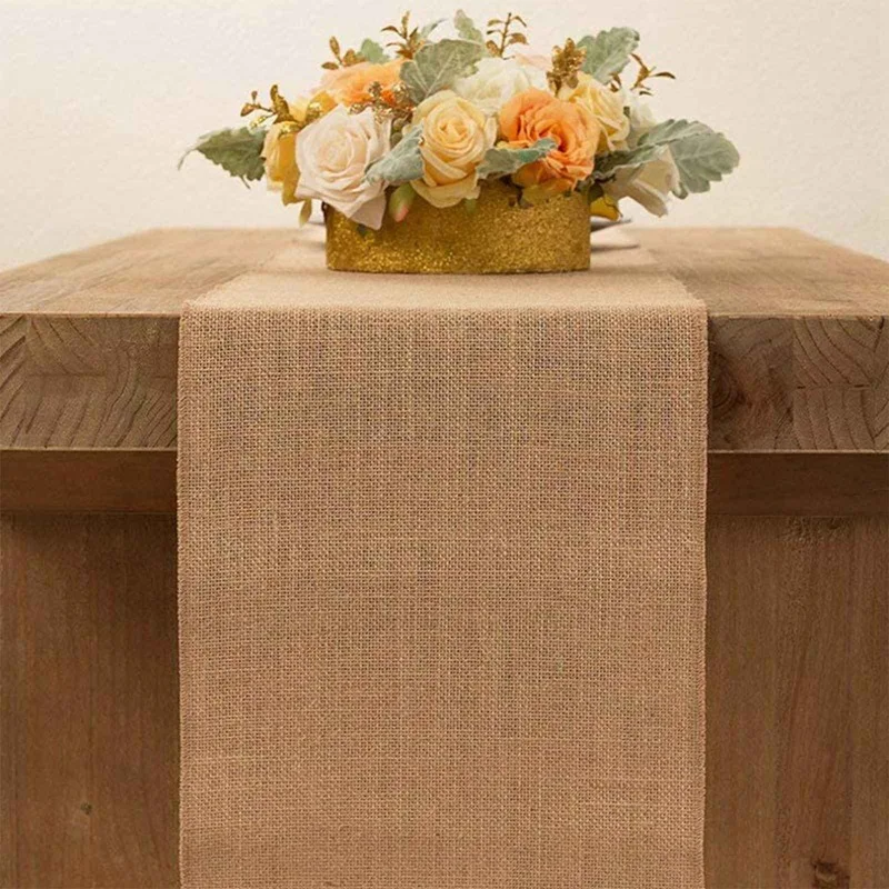 

Gray Khaki Rustic Imitation Linen Table Runner Modern for Home Party Christmas Decorations Table Runner Christmas Decoration