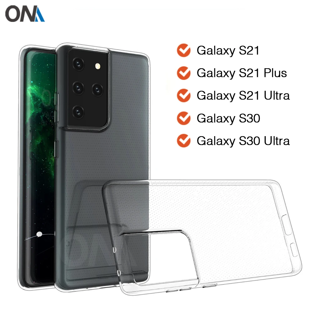 

Case For Samsung Galaxy S21 / Plus / Ultra TPU Silicone Clear Soft Case for Samsung Galaxy S30 / Plus / Ultra Back Cover