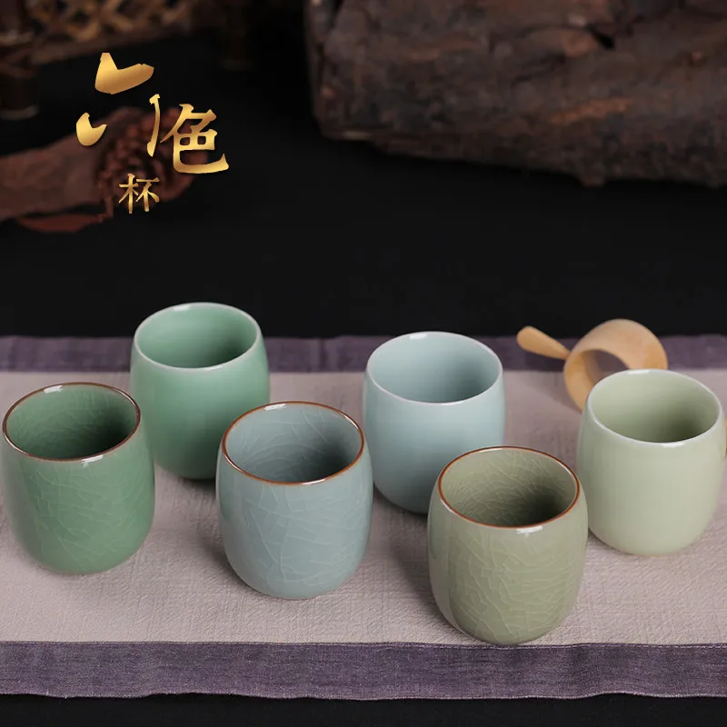 Симпатичная чайная чашка из селадона прозрачная винная стакан для питья вина в