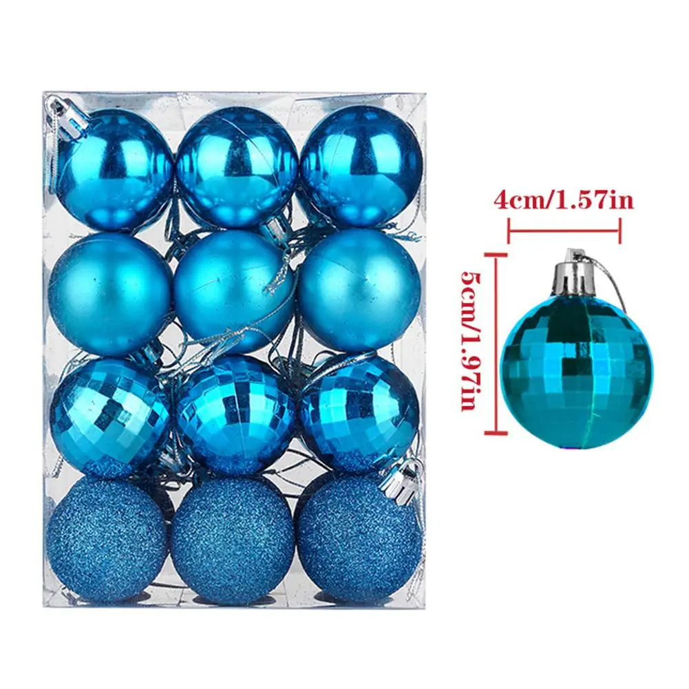 24 шт./лот 6 см Рождественская елка подвесной шар цветной окрашенный