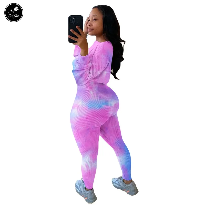 Enyu XL-XXL 2020 осенний сексуальный женский комплект из 2 предметов с завязкой длинный