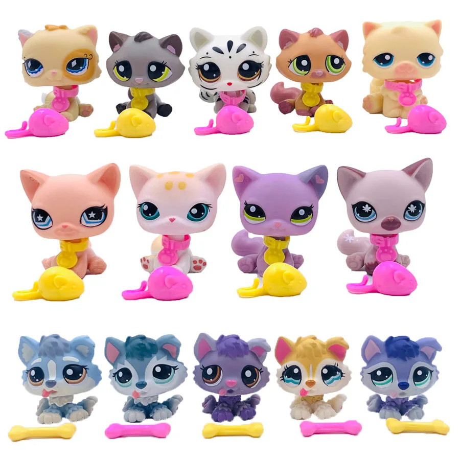 

LPS редкая маленькая кошка из зоомагазина, игрушки с брызговиком, милые стоячие кошки и собаки с короткой шерстью, игрушечные животные для де...