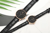 love watches women men clock vicvs fashion casual couple watches leather strap romantic wristwatch alloy quartz minimalist watch