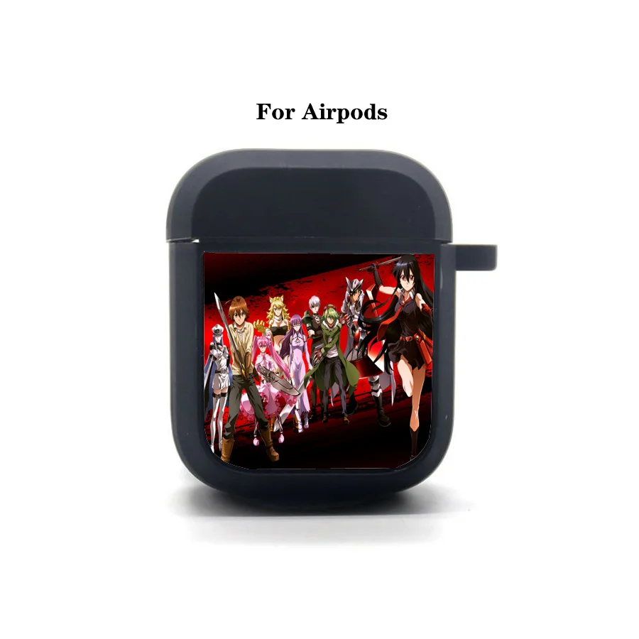Аниме Akame ga KILL! Чехол для AirPods 2 чехол наушников Apple мягкий силиконовый защитный