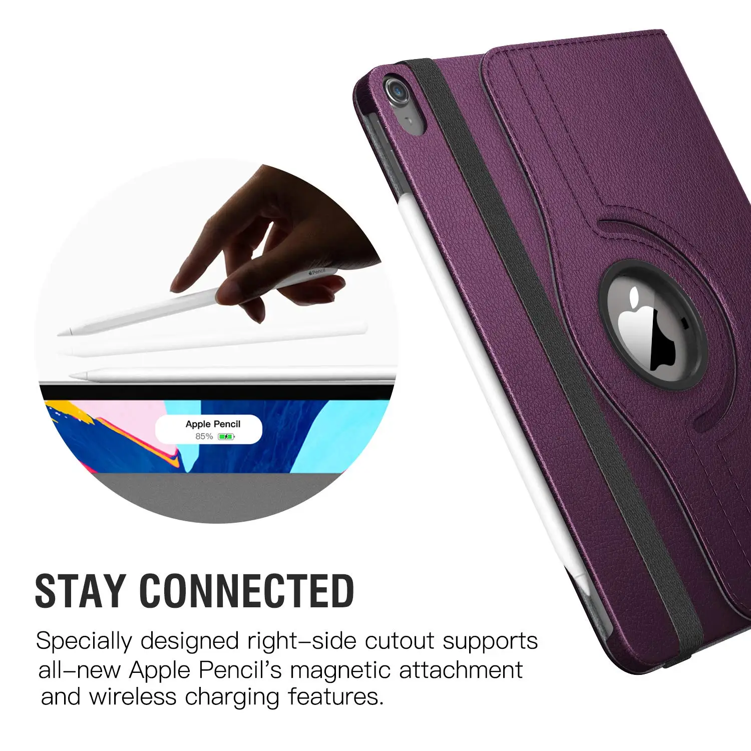 Чехол для iPad Pro 11 &quot2018 вращающийся на 360 градусов умный чехол с функцией