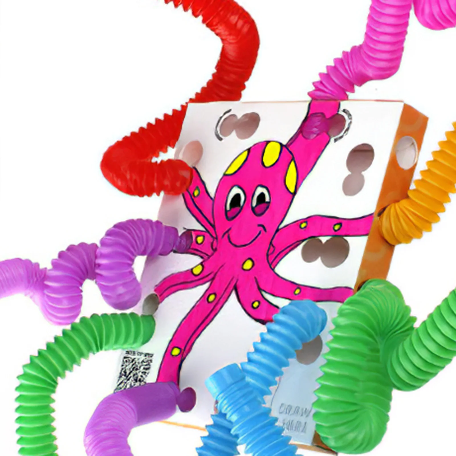

8pcs Colorful Plastic Pop Tube Coil Children's Creative Magical Toy Circle Funny Toys Early Development Educational Folding Toy