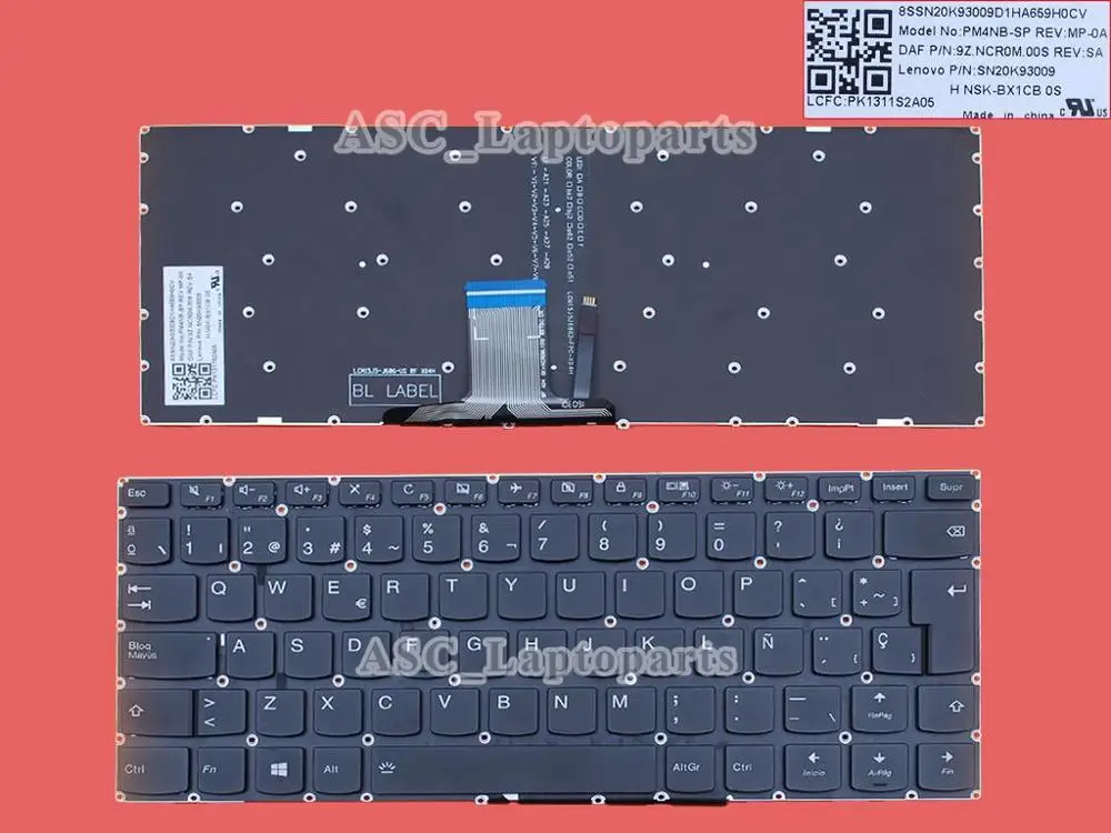 Новая ЛАТИНСКАЯ Испанская клавиатура Teclado для ноутбука Lenovo Ideapad 510s-14isk 510s-14ikb с