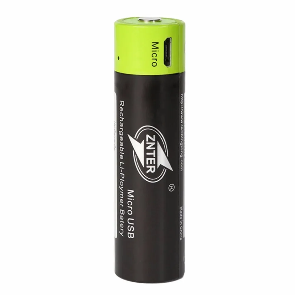 

ZNTER 3.7V 18650 1500mAh USB Rechargeable Battery 18650 Lithium Polymer Batteria Chraged By US Cable Line Drop shipping