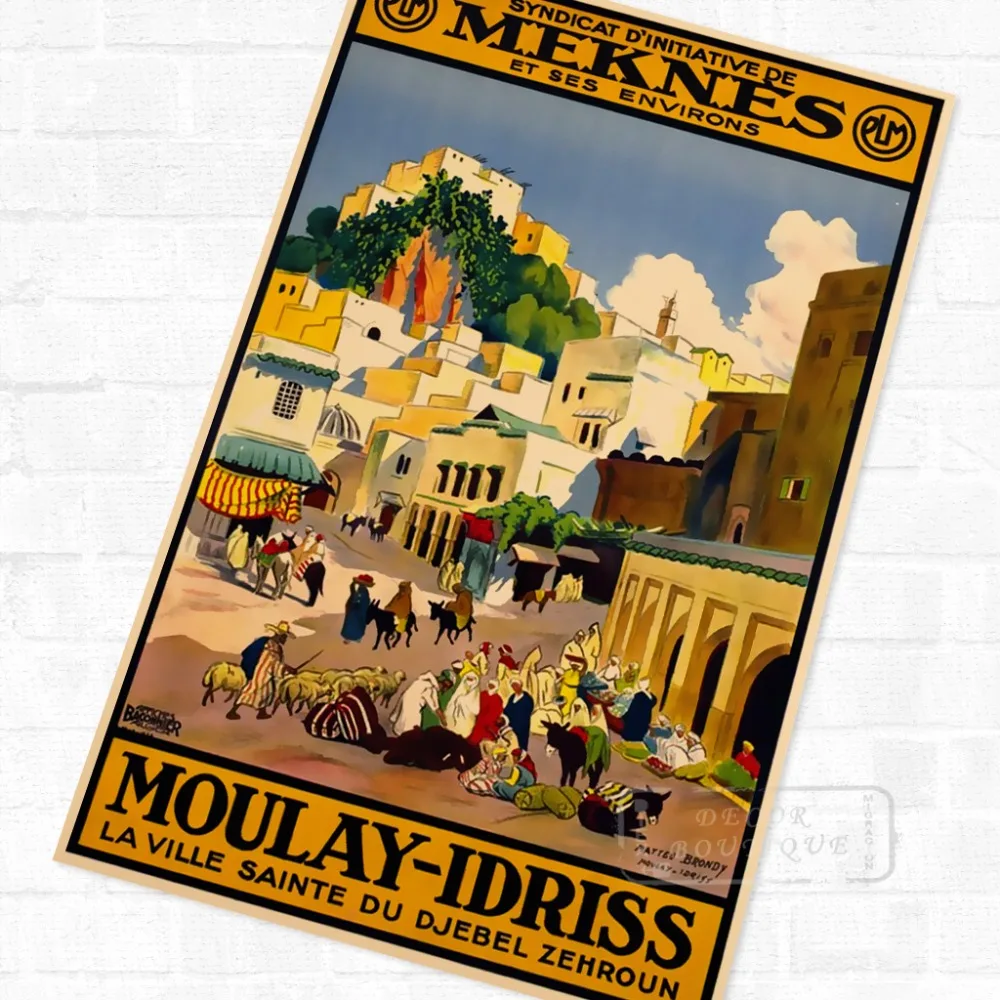 Мекнесе Марокко в африканском стиле агитационных Винтаж путешествия плакат