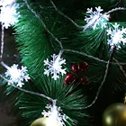 Рождественская елка 220 В переменного тока, 40 светодиодов, снежинки, светодиодная гирлянда, сказосветильник вечерние НКИ, дома, свадьбы, сада, Декоративная гирлянда, s