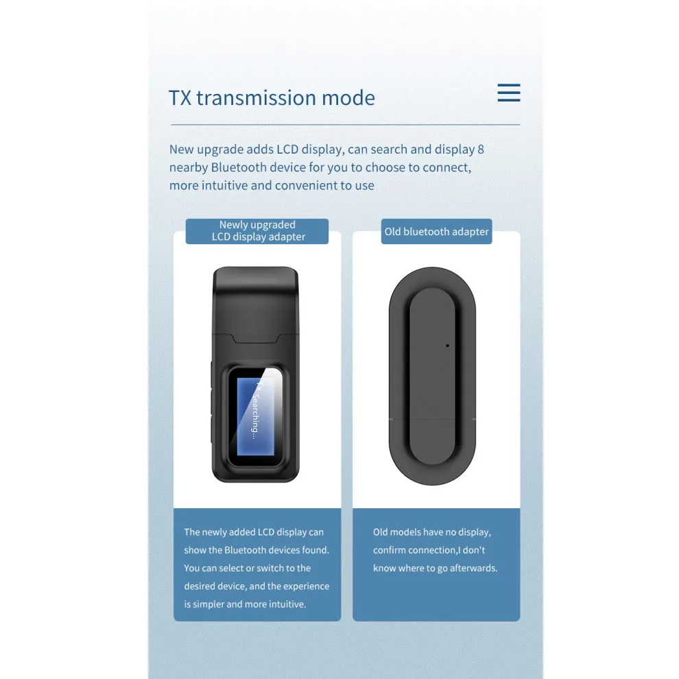 usb bluetooth 5 0 audio transmitter receiver lcd display 3 5mm aux rca stereo wireless adapter dongle for pc tv car headphones free global shipping