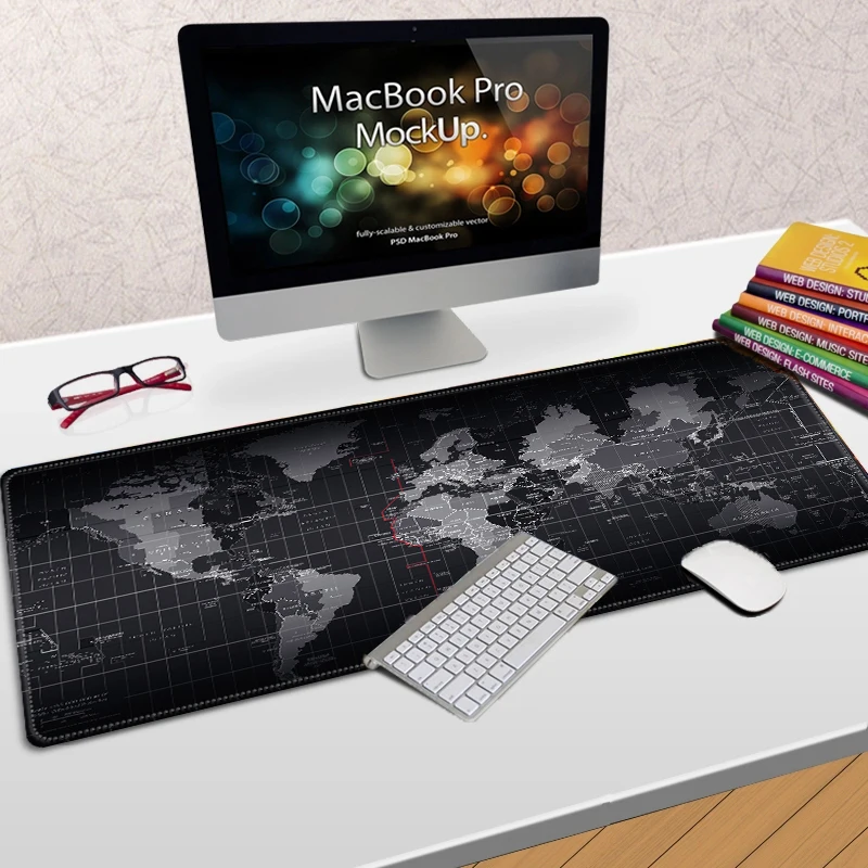 Большой размер игровой коврик для мыши Противоскользящий натуральный каучук PC