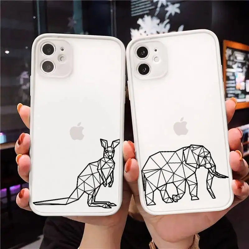 

Funny abstract black line art design Phone Case Matte Transparent for iPhone 7 8 11 12 s mini pro X XS XR MAX Plus cover funda