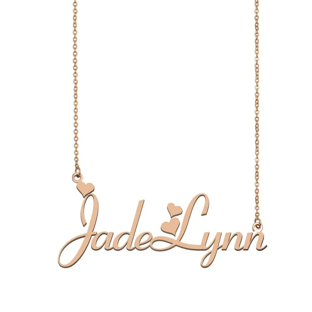 

JadeLynn Name Necklace , Custom Name Necklace for Women Girls Best Friends Birthday Wedding Christmas Mother Days Gift