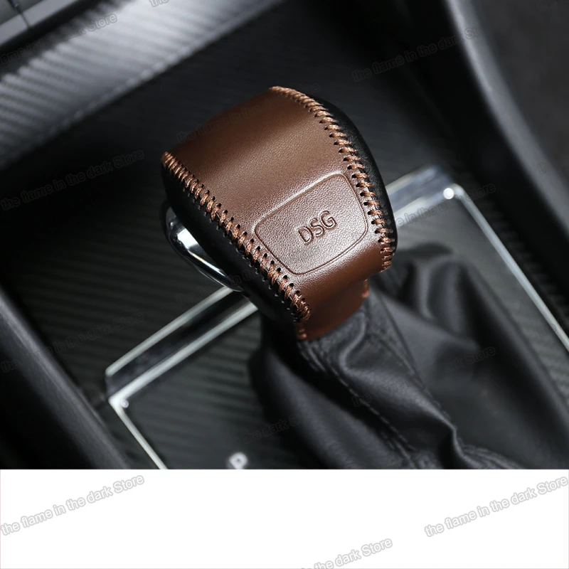 Крышка рычага переключения передач Lsrtw2017 из натуральной кожи для Skoda Kodiaq