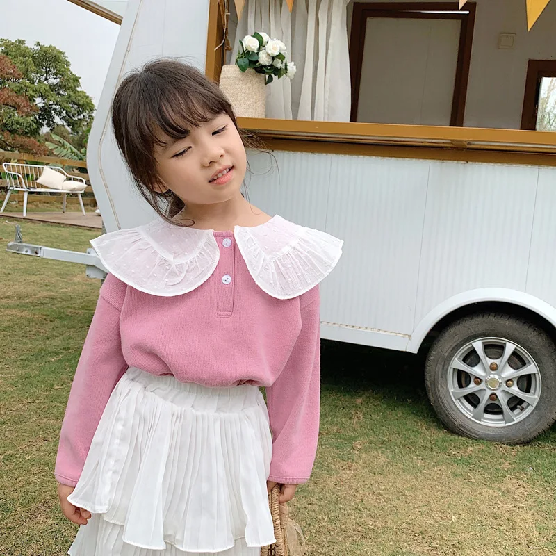 Толстовки для маленьких девочек на весну-осень 2020 однотонные толстовки с большим