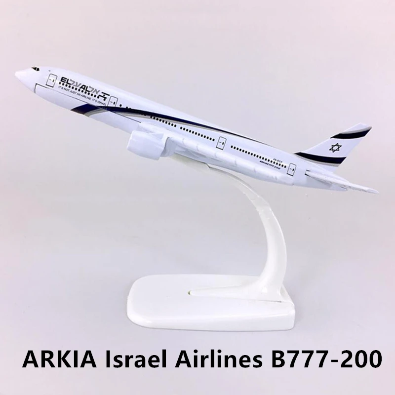 Масштаб 1:400 16 см авиакомпании Израиль Боинг 777 самолет дыхательные пути