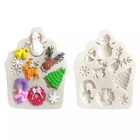 Силиконовая форма для рождественской елки, торта, цветочная форма для кексов, шоколада, печенья, конфет, форма для выпечки сделай сам