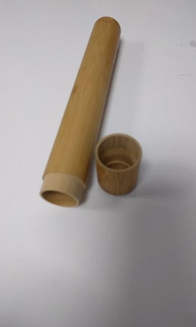 21/16 см Натуральная бамбуковая трубка для зубной щетки экологичный чехол