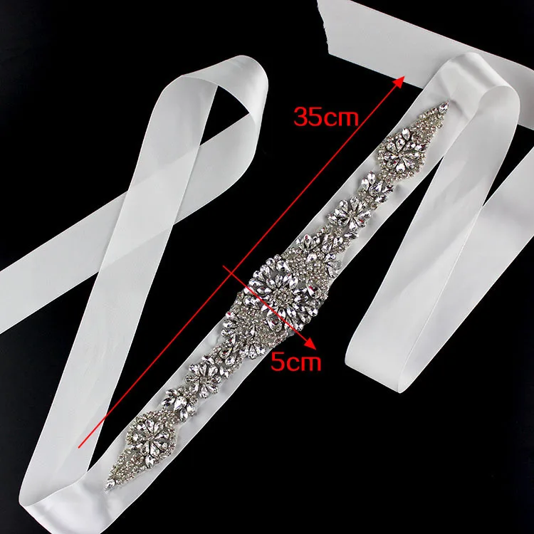 Crystal Wedding Belts Satin Rhinestone Dress Belt Accessories Bridal Ribbon Sash for | Свадьбы и торжества