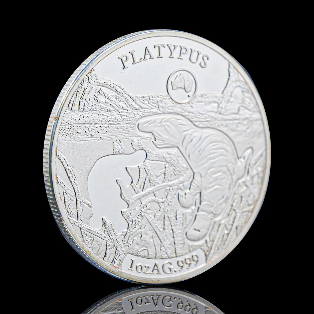 

Silver Plated Animals Platypus 1oz Solomon Islands Souvenirs Commemorative Coins Medal Queen Collectible Coin Gift Challenge