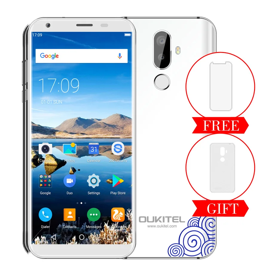 White Oukitel K5 18:9 дисплей 5,7 ''HD Android 7,0 2 Гб ОЗУ 16 Гб ПЗУ MTK6737 четырехъядерный 13 МП 3 камеры 4000 мАч отпечаток пальца мобильный телефон - Цвет: White