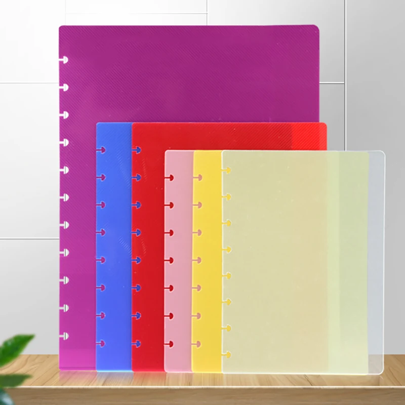 Colorful Fashion Mushroom Hole Book Cover A4/A5 Planner Skin Transparent Notebook Accessories 360 Degree Foldable | Канцтовары для