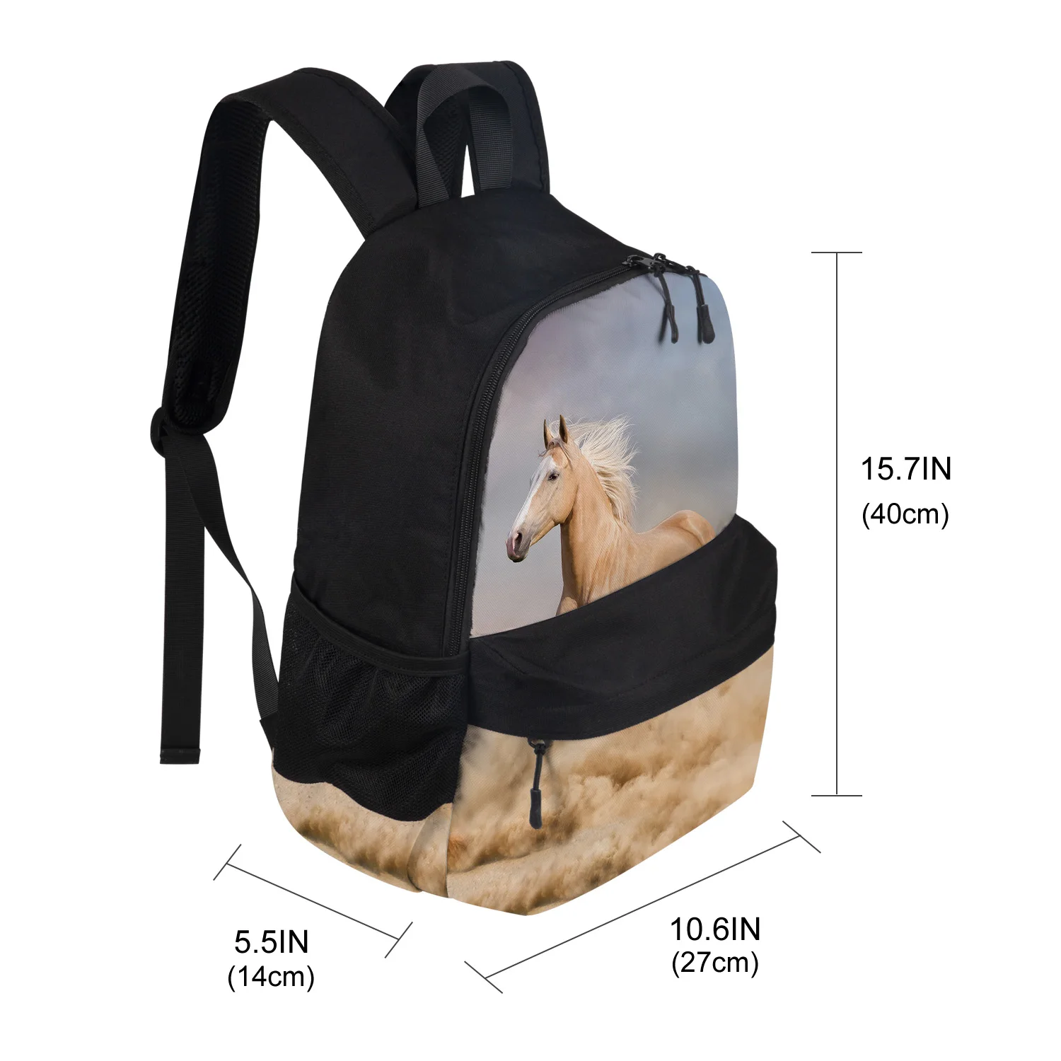 Running Wild Horse Backpack College Students Wear Resistance Laptop Book Bag Casual Sports Bags School |