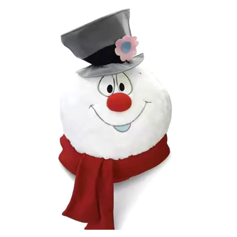 

Durable Christmas Gift New Year Door Decor Snowman Head Tree Topper Wall Ornaments Handmade Create An Atmosphere For Gifts Plush