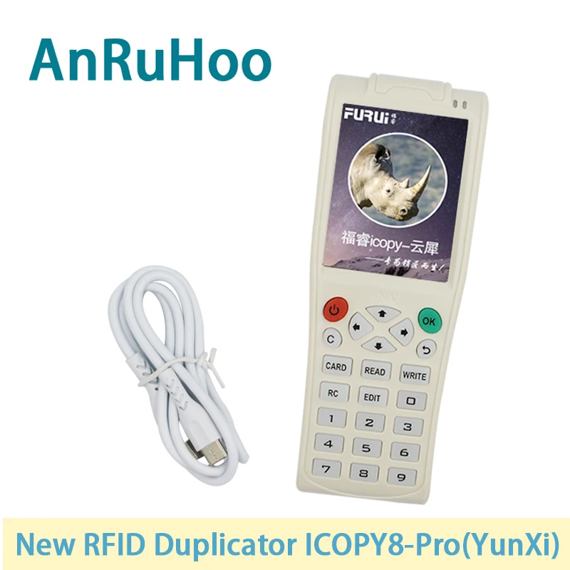 Купить ICOPY8Pro Дубликатор Rfid смарт-карт считыватель полная шифрование метки Wifi декодер 13,56 МГц Nfc запись ключей 125 кГц копировальный аппарат значков