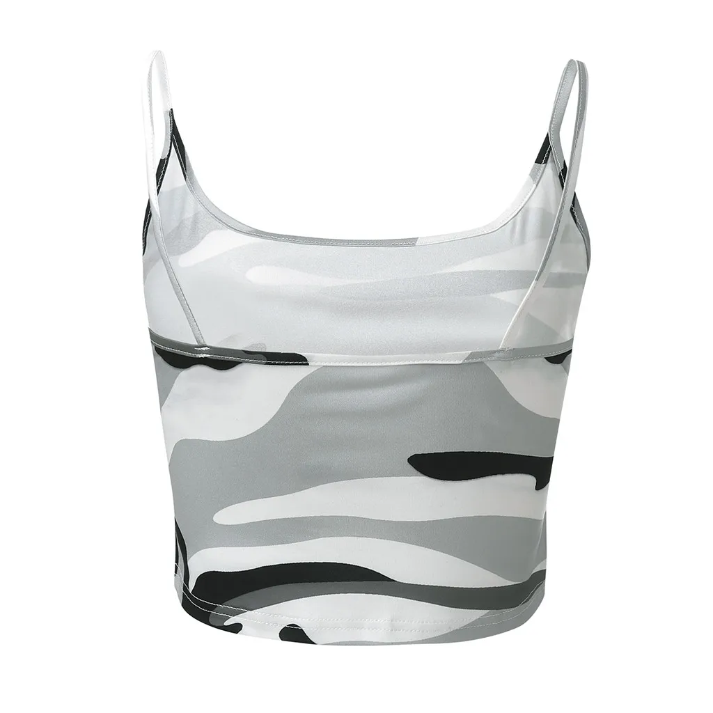 Sale and Hot Deals Summer Women Camouflage Sleeveless Tank Top Bustier Bra Vest Crop Top New Fashionable Sports Vest For