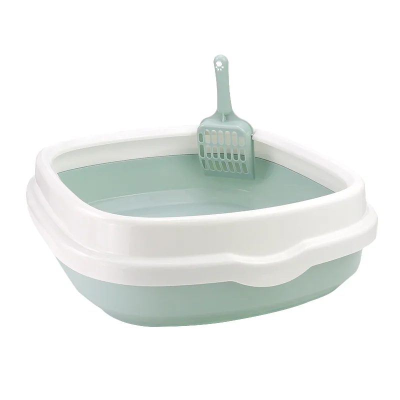 

Pet Cat Litter Box Semi-Closed Fence Detachable Litter Box Simplicity Open Cat Toilet Anti-Splash Litter Box Send Litter Shovel