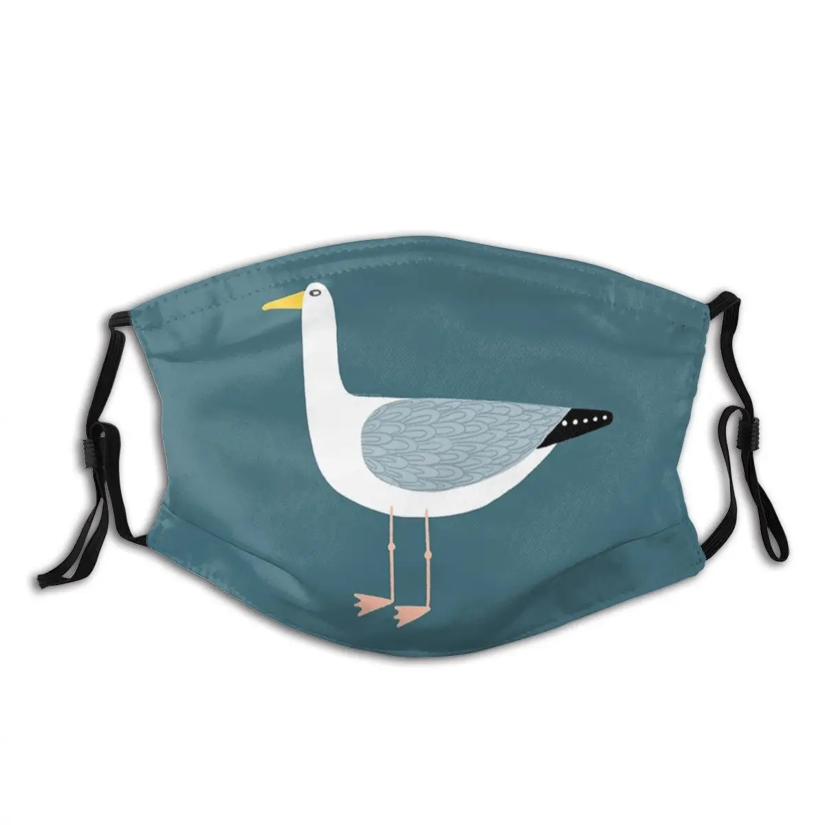 Чайка стоящая унисекс многоразовая маска для лица с фильтром противодымчатая