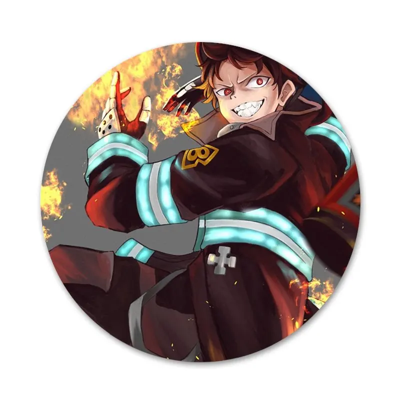

Fire Force Anime Badge Brooch Pin Accessories For Clothes Backpack Decoration gift