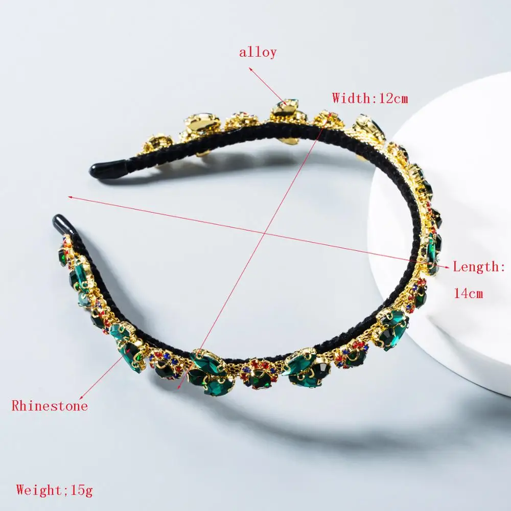 2020 модные с цветочным узором из стразов и повязка на голову цветной ободок