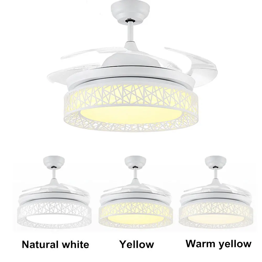 42 дюймовые потолочные вентиляторы 4 выдвижные лопасти светодиодный потолочный