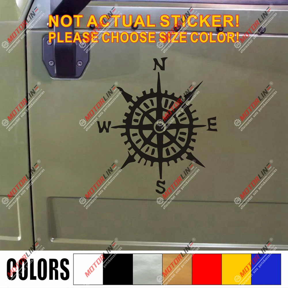 4X4 компас внедорожная наклейка Виниловая для автомобиля подходит Jeep Ford Chevy Toyota