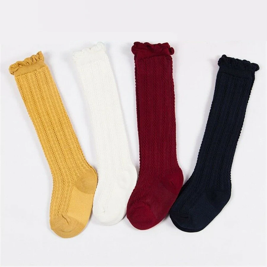Милые детские носки хлопковые для девочек мягкие гольфы девочки малыша