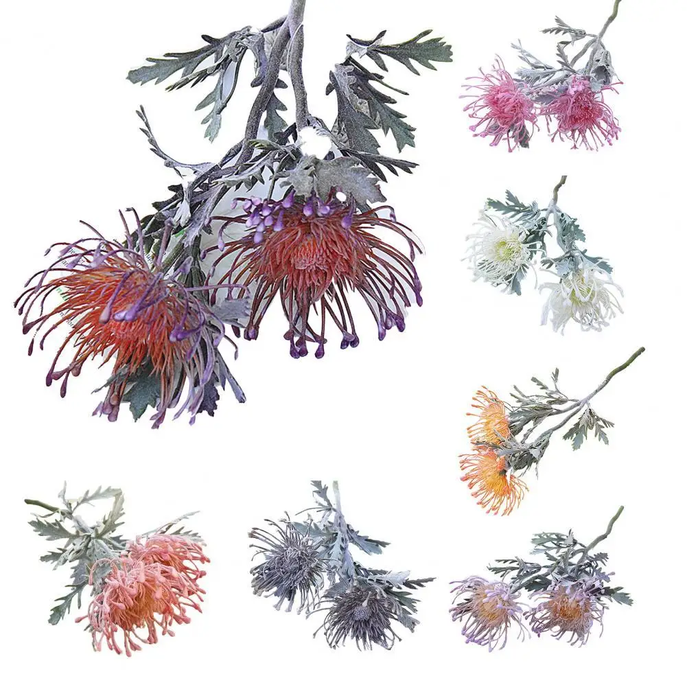 

Искусственный цветок 1 шт., яркий 2 головки Портативный домашний Декор Искусственный с подушечками для вечерние свадебные фестиваль Декор р...