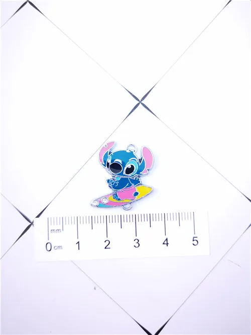 10 шт. ожерелье из мультика цепочка для ключей эмалированные бусины металлическая