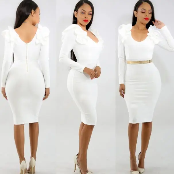 Сексуальные вечерние платья женские 2019 весенние Плиссированные Длинные рукава