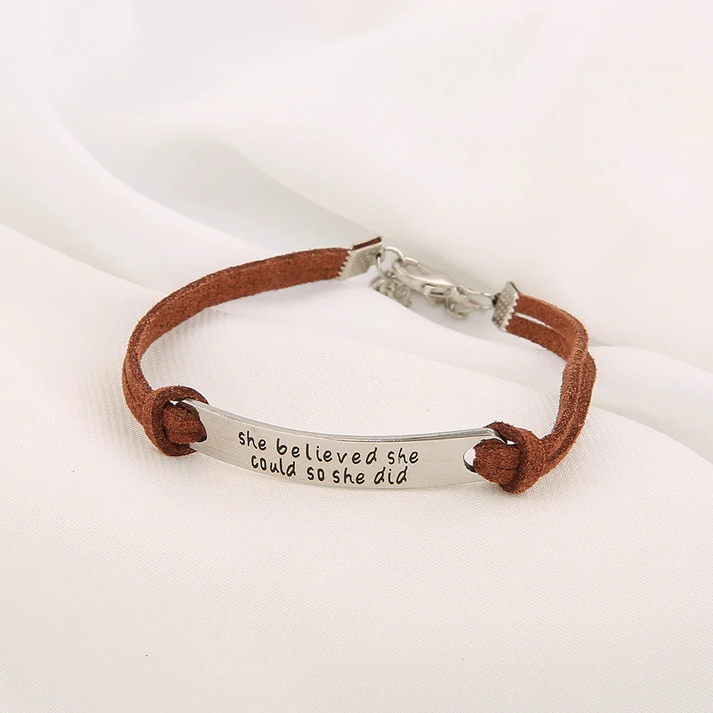 Браслеты из нержавеющей стали для женщин Роскошные модные трендовые английские