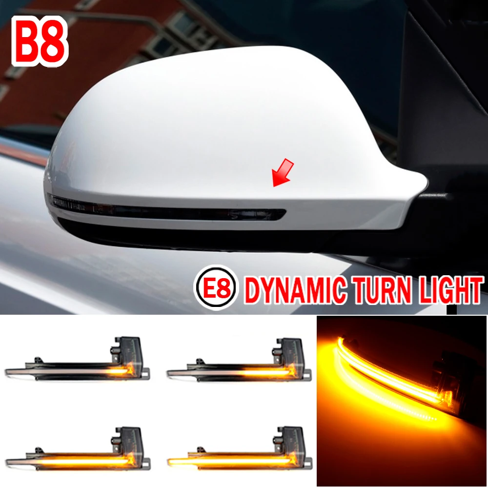 

2pcs Dynamic Turn Signal Light LED Side Wing Rearview Mirror Indicator Blinker Light For Audi RS5 2011-2016